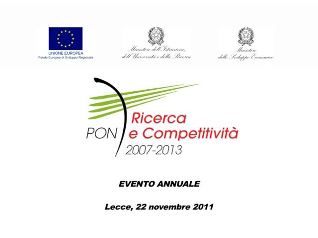 Evento Annuale 2011 del PON 